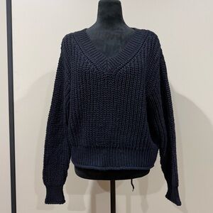 H&M Deep Blue V-Neck Sweater